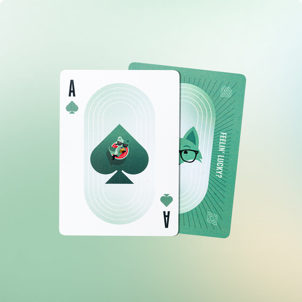 Lucky As Fox Playing Cards