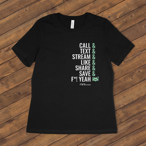 Call Text Stream Unisex T-Shirt (Limited quantities available)