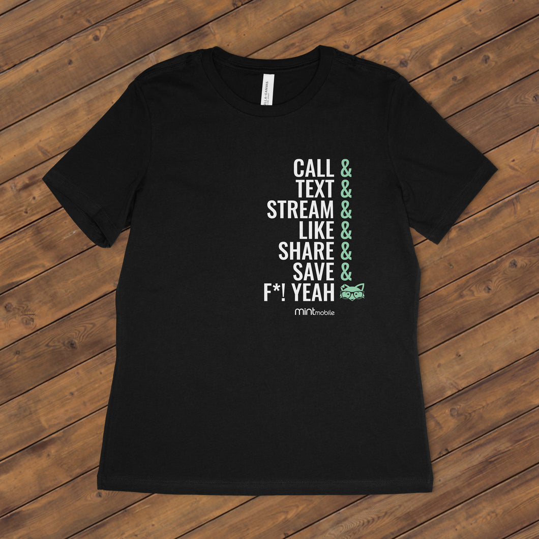Call Text Stream Unisex T-Shirt (Limited quantities available)