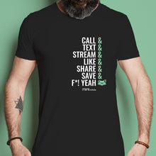 Load image into Gallery viewer, Call Text Stream Unisex T-Shirt (Limited quantities available)