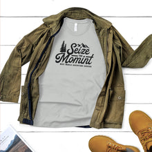 Load image into Gallery viewer, Seize the Momint Unisex T-Shirt in Gray (Limited quantities available)